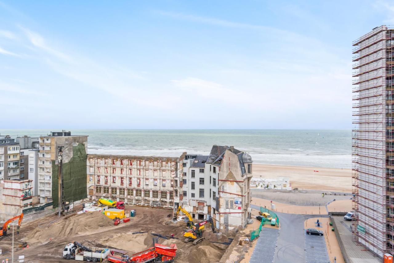 Luxueuze Vakantiestudio Met Zeezicht En Terras In Oostende Eksteriør bilde