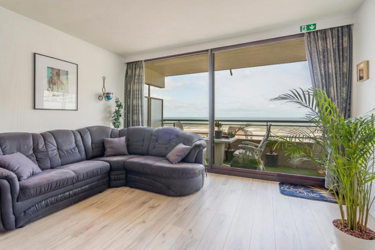 Luxueuze Vakantiestudio Met Zeezicht En Terras In Oostende Eksteriør bilde